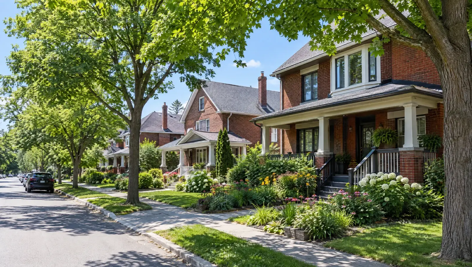 A sunny residential street in Ottawa